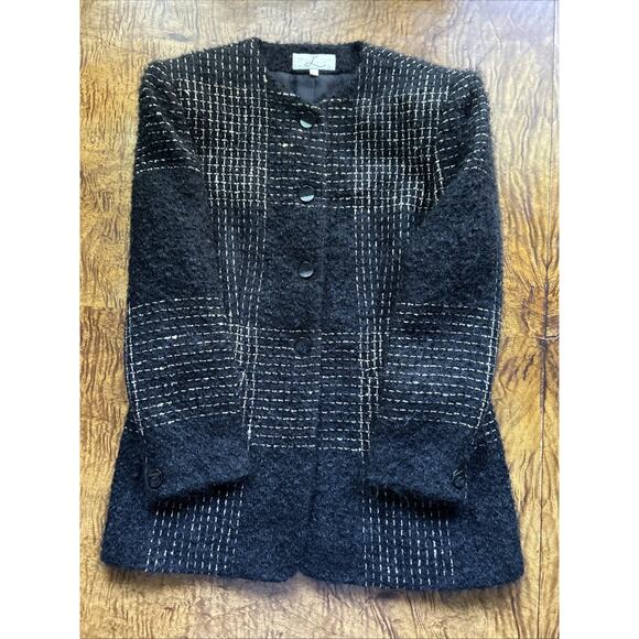 Laura Leigh Ltd Wool & Mohair Coat - Women’s Sz 6 - Lined - 4 Button close - Picture 7 of 8